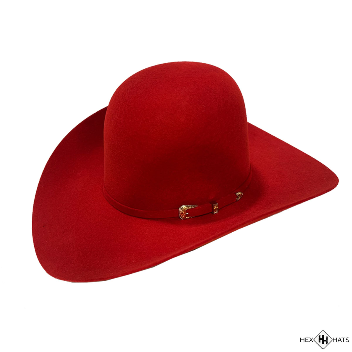 5x Toxic Red Cowboy Hat by Hex Hats Co.